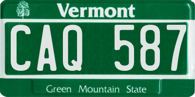 VT license plate CAQ587
