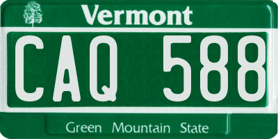 VT license plate CAQ588