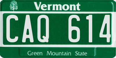 VT license plate CAQ614