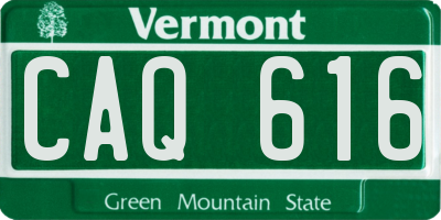 VT license plate CAQ616