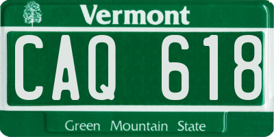 VT license plate CAQ618