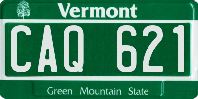VT license plate CAQ621