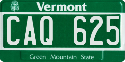 VT license plate CAQ625