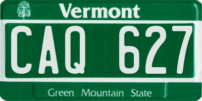VT license plate CAQ627