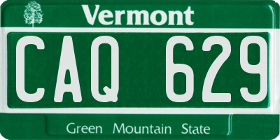 VT license plate CAQ629