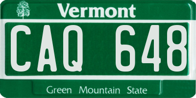 VT license plate CAQ648
