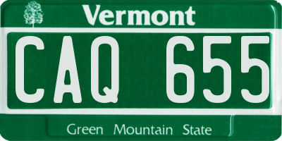 VT license plate CAQ655