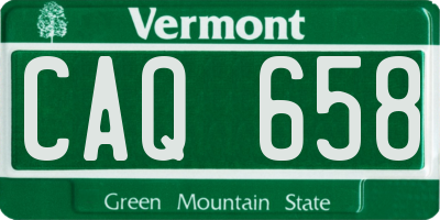 VT license plate CAQ658