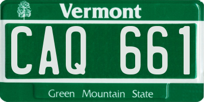 VT license plate CAQ661