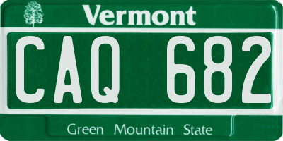 VT license plate CAQ682