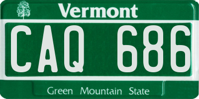 VT license plate CAQ686
