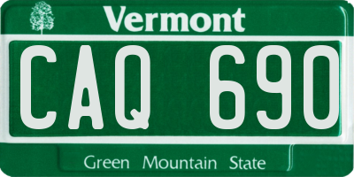 VT license plate CAQ690