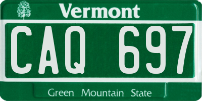 VT license plate CAQ697