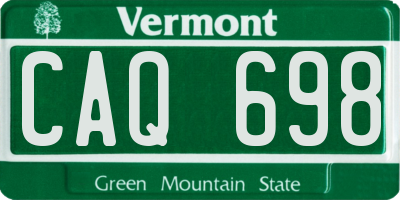 VT license plate CAQ698