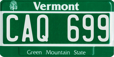 VT license plate CAQ699