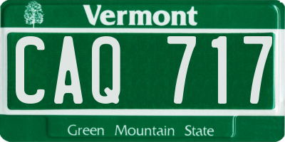 VT license plate CAQ717