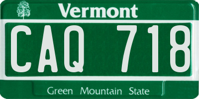 VT license plate CAQ718