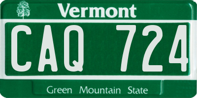 VT license plate CAQ724