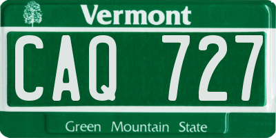 VT license plate CAQ727