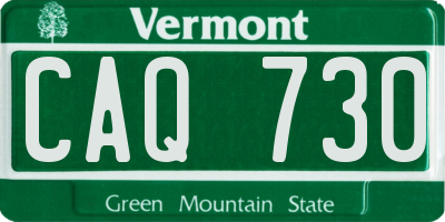 VT license plate CAQ730