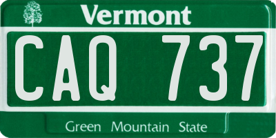 VT license plate CAQ737