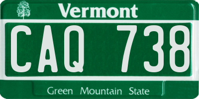 VT license plate CAQ738
