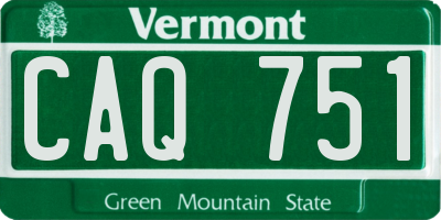 VT license plate CAQ751