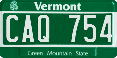 VT license plate CAQ754