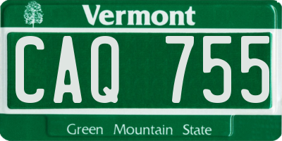 VT license plate CAQ755