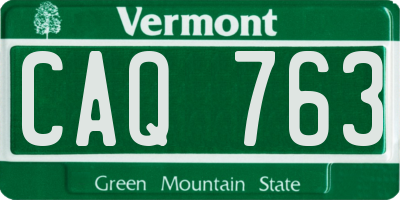 VT license plate CAQ763