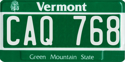 VT license plate CAQ768