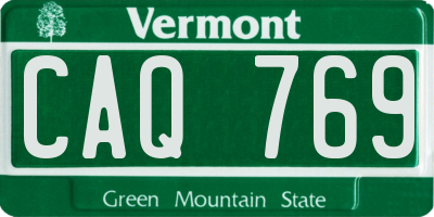 VT license plate CAQ769