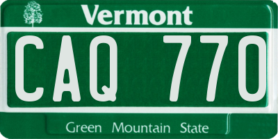 VT license plate CAQ770