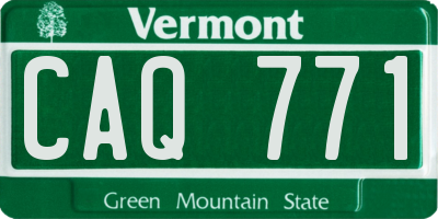 VT license plate CAQ771