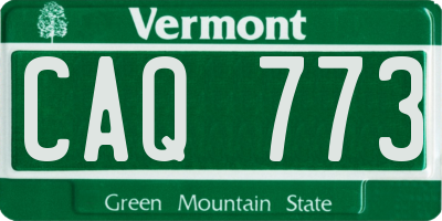 VT license plate CAQ773