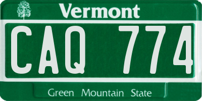 VT license plate CAQ774