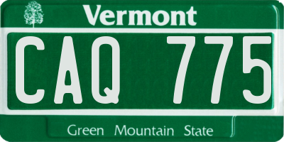 VT license plate CAQ775