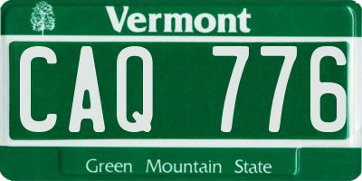 VT license plate CAQ776