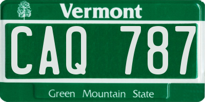 VT license plate CAQ787