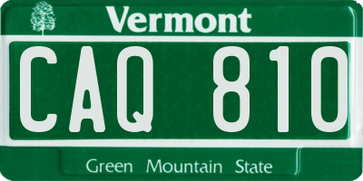 VT license plate CAQ810