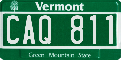VT license plate CAQ811