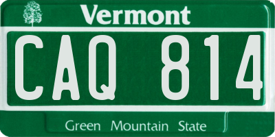 VT license plate CAQ814