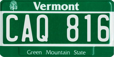 VT license plate CAQ816