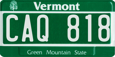 VT license plate CAQ818
