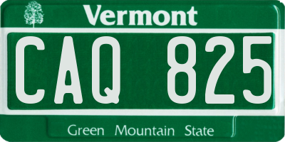 VT license plate CAQ825