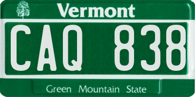 VT license plate CAQ838