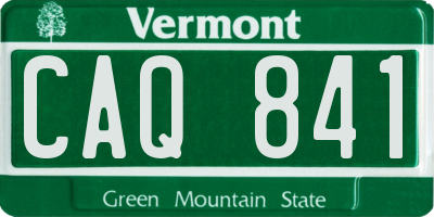VT license plate CAQ841