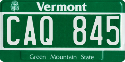 VT license plate CAQ845