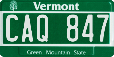VT license plate CAQ847