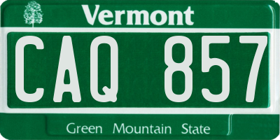 VT license plate CAQ857